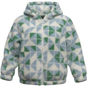 NWT Tek Gear Kids Ultra Soft Fleece Full Zip Hoodie Geo Blue Green Size S 7